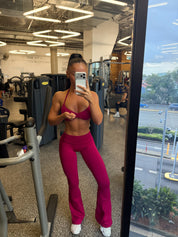 Core Scrunch Flares - Raspberry