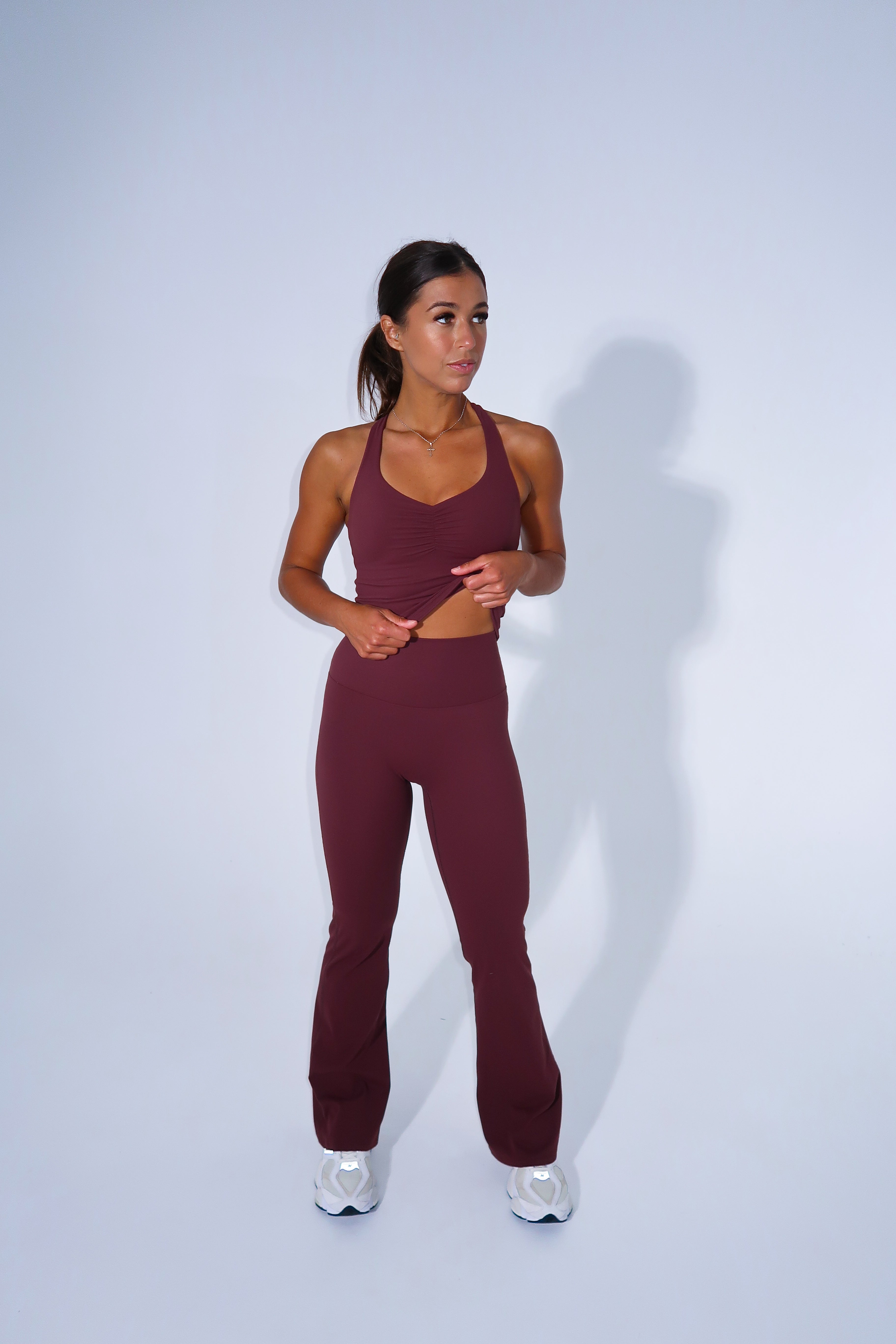 Essentials Flare Pants - Wine