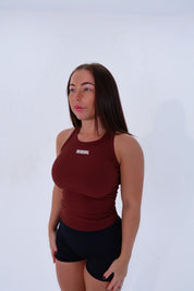 Full Length Ribbed Tank - Wine