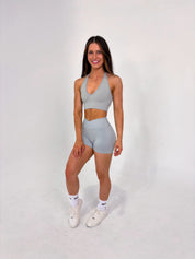 Ribbed Halter - Light Grey