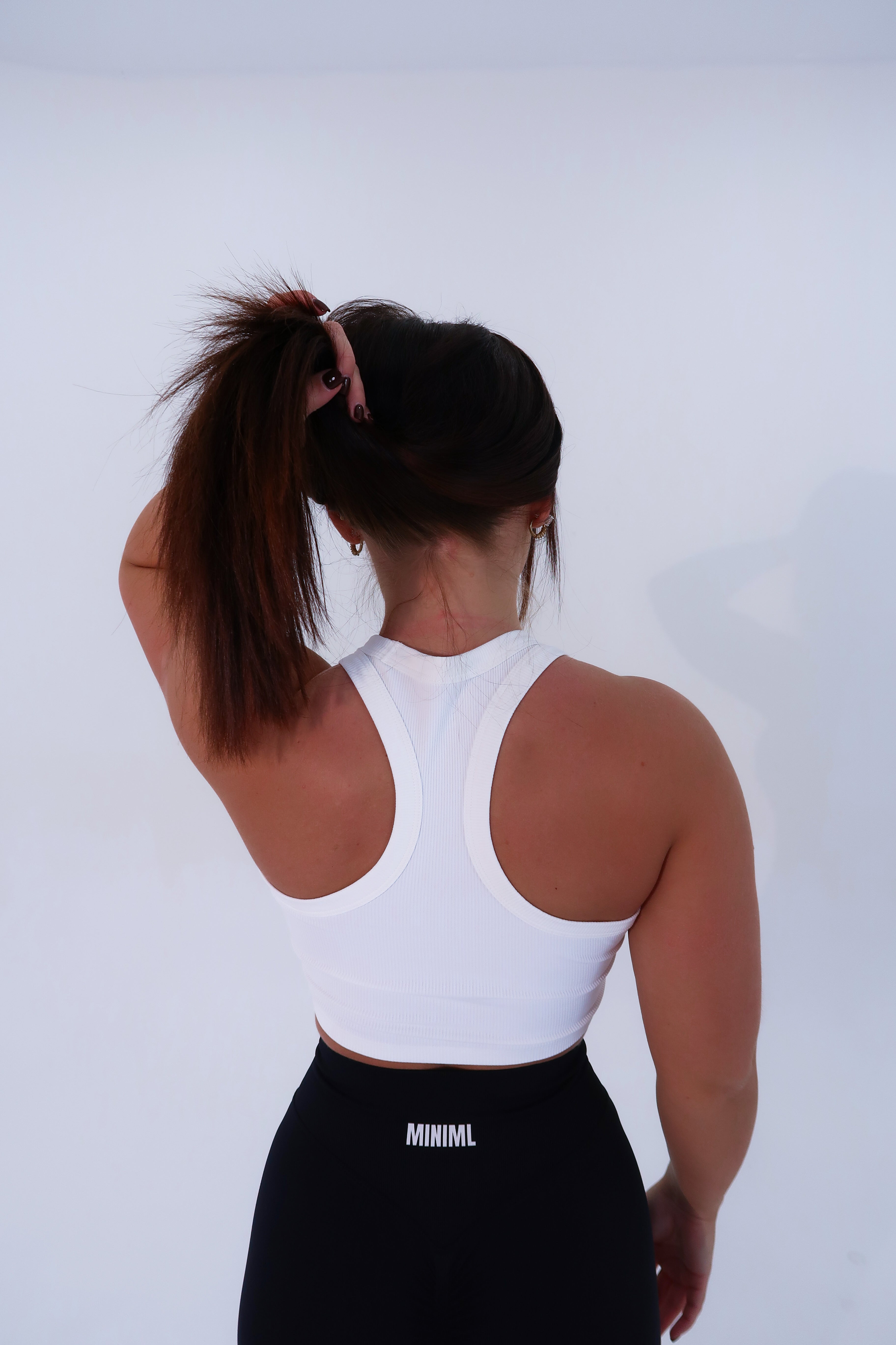 Mini Ribbed Tank - White