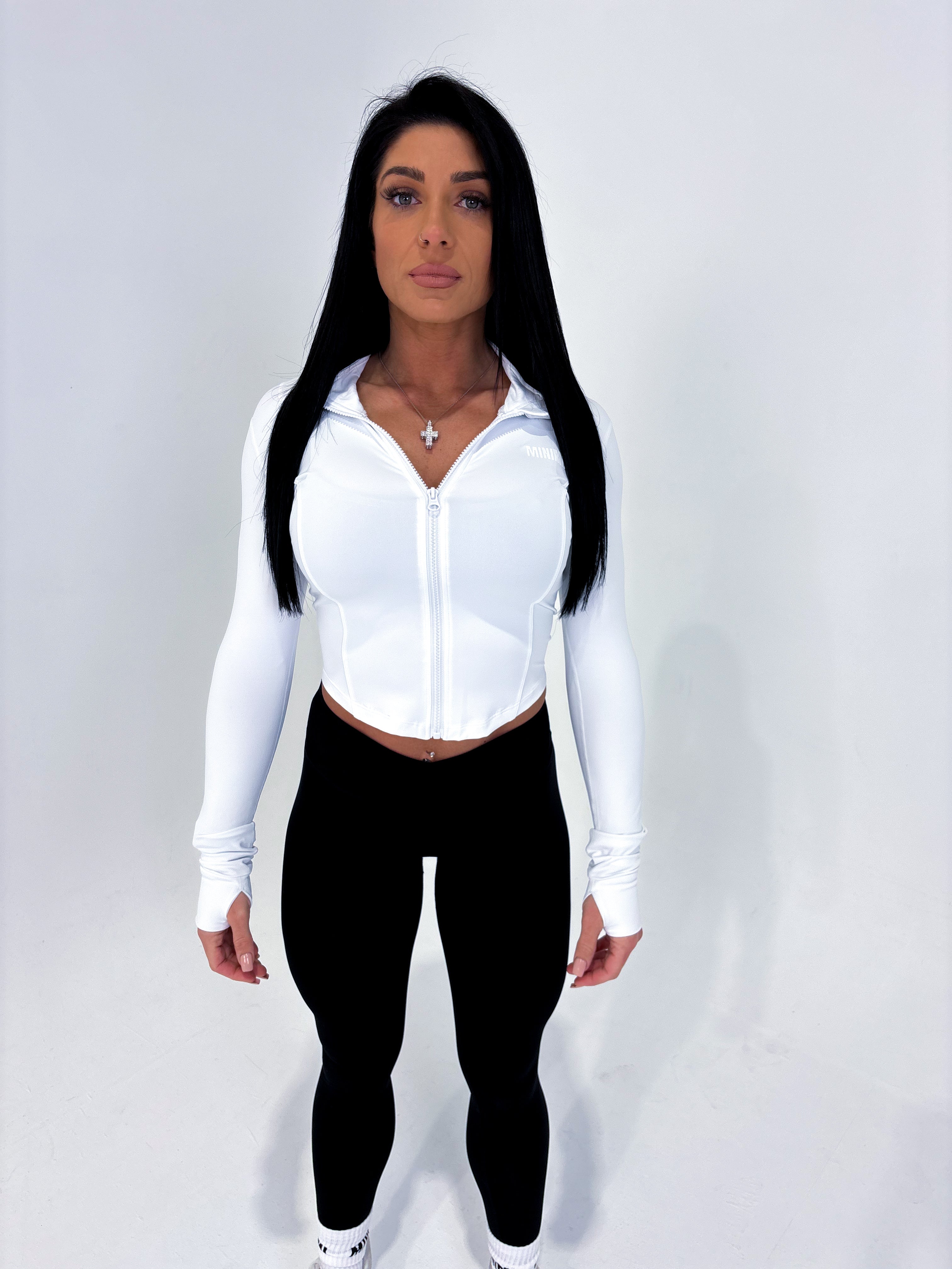 Sculpt Zip Jacket - White