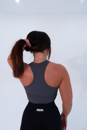Mini Ribbed Tank - Charcoal