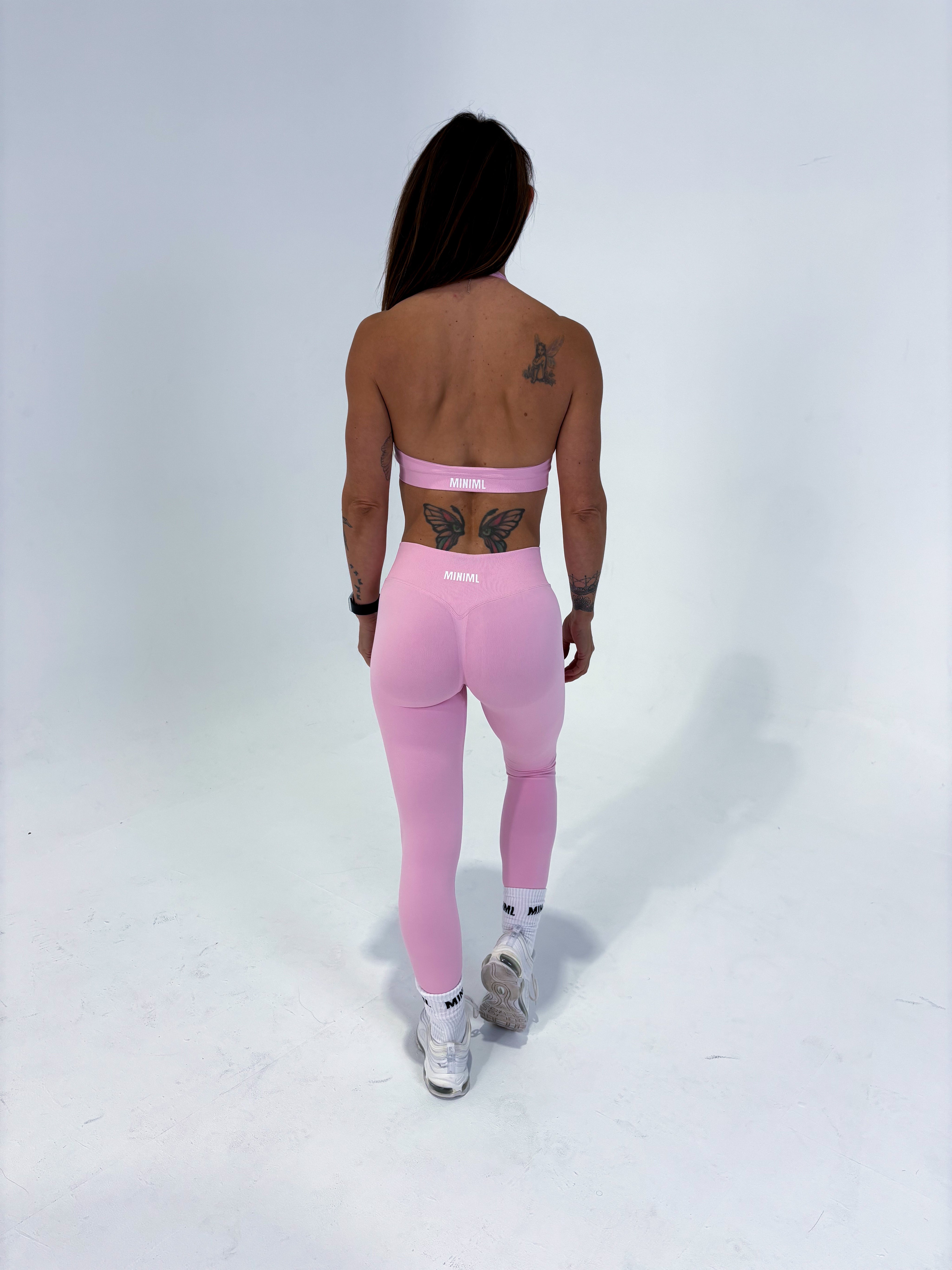 Core Scrunch Tights - Baby Pink