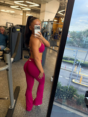Core Scrunch Flares - Raspberry