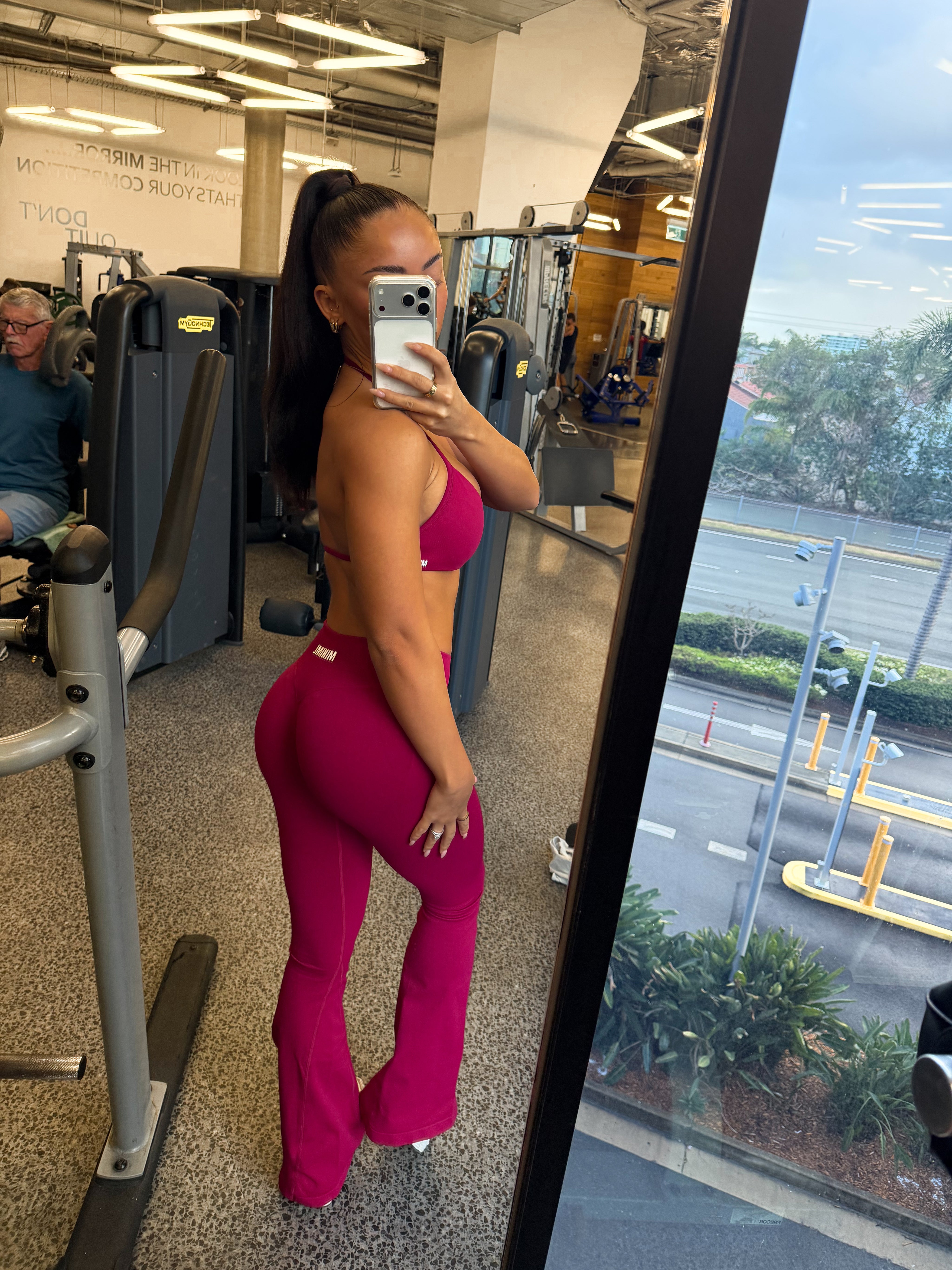 Core Scrunch Flares - Raspberry