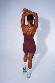 Essentials Non Scrunch Bike shorts - Wine