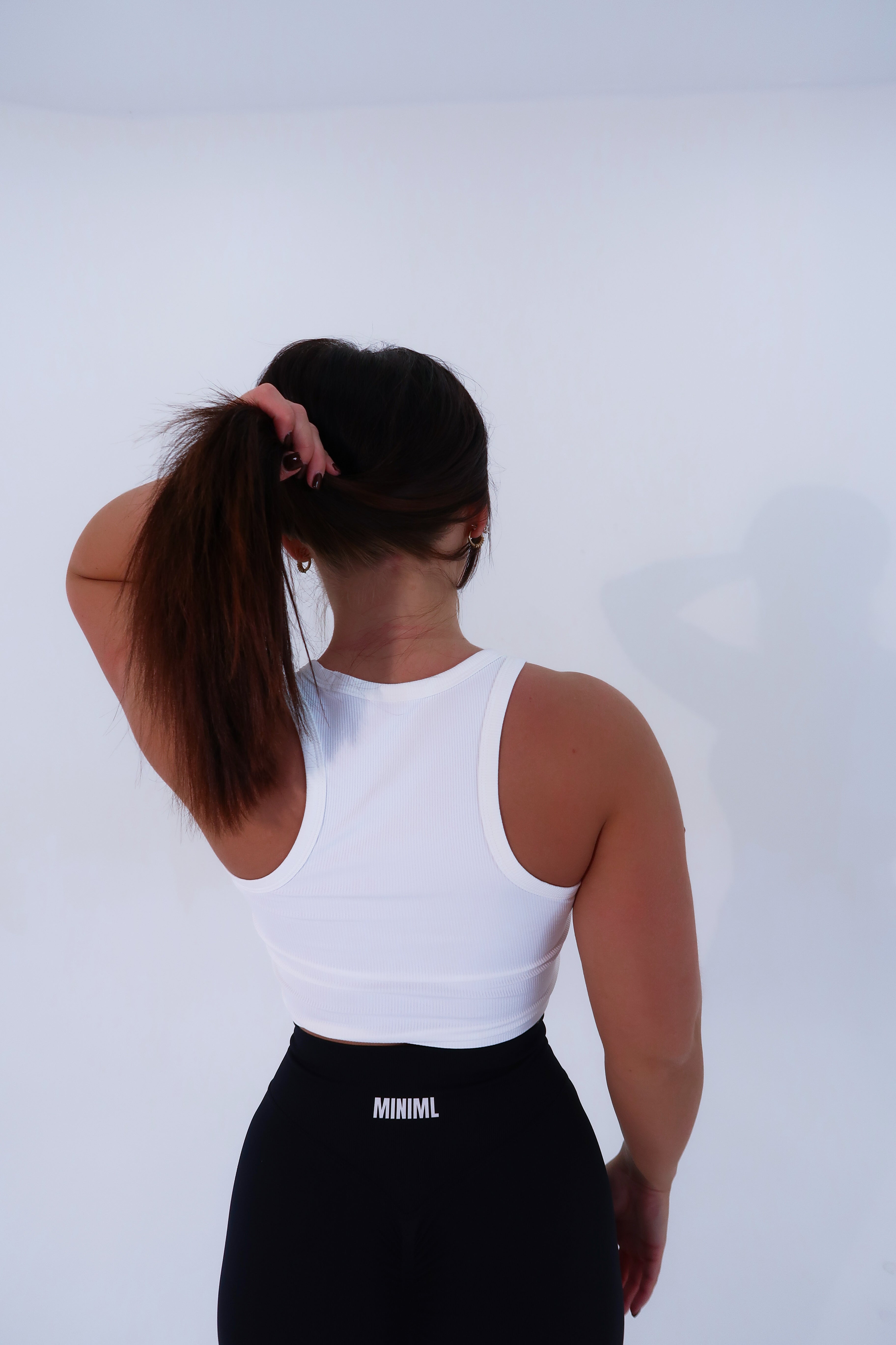 Midi Ribbed Tank - White