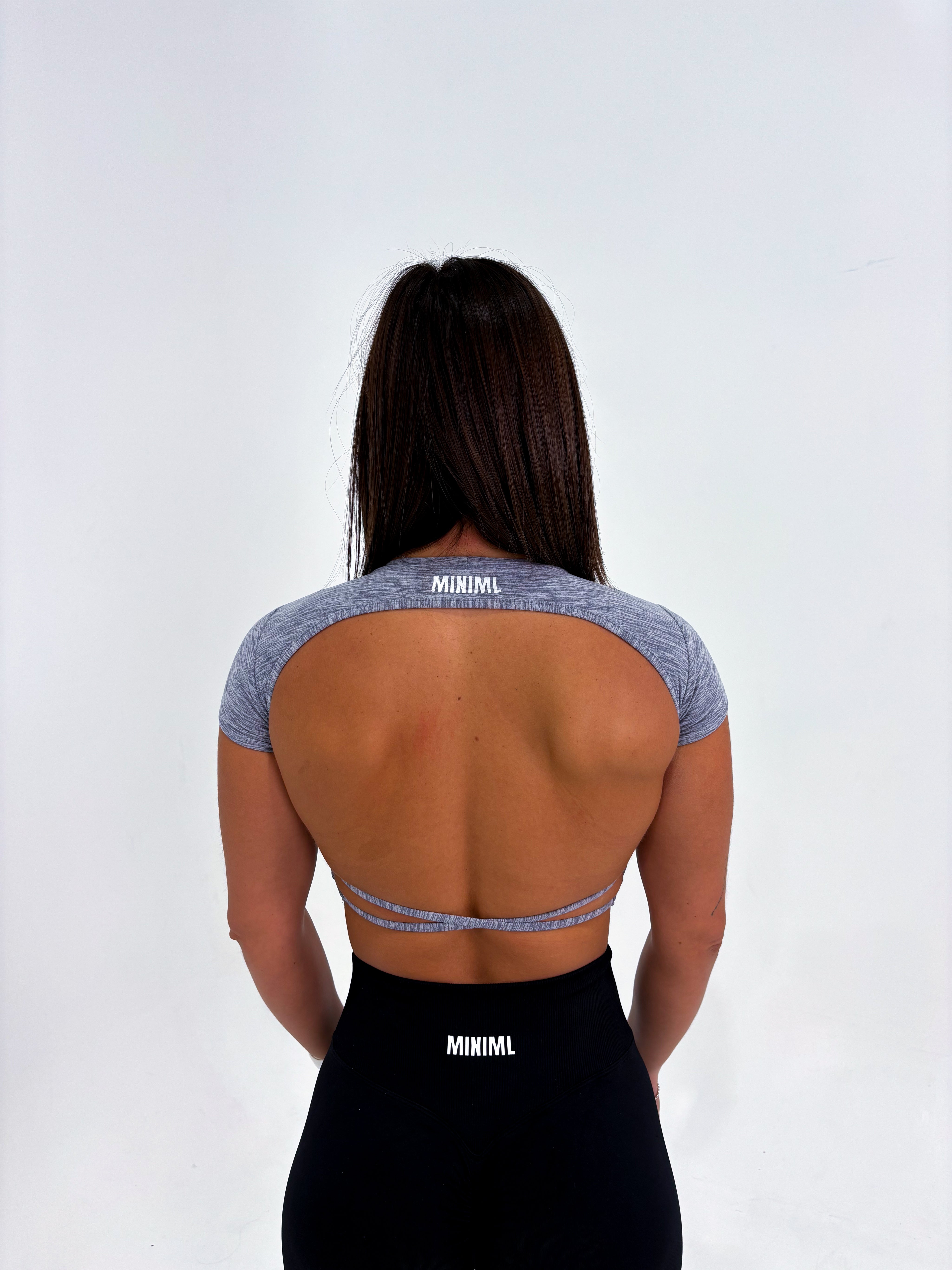 Backless Tee V2 - Grey Marle