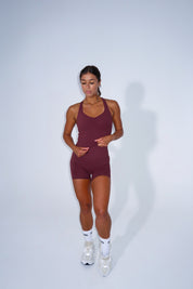 Essentials Non Scrunch Bike shorts - Wine