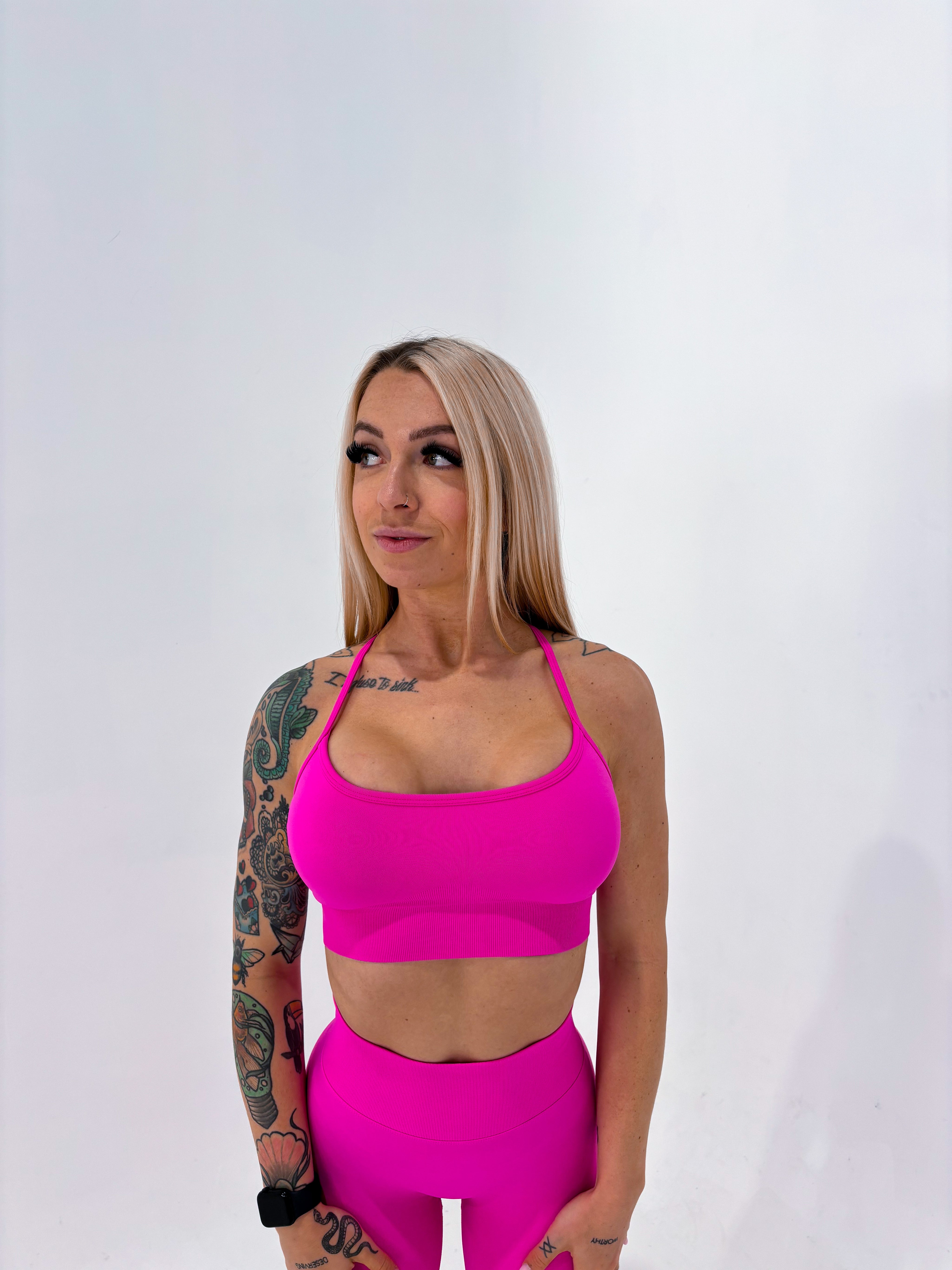 Neon Hot Pink Crop