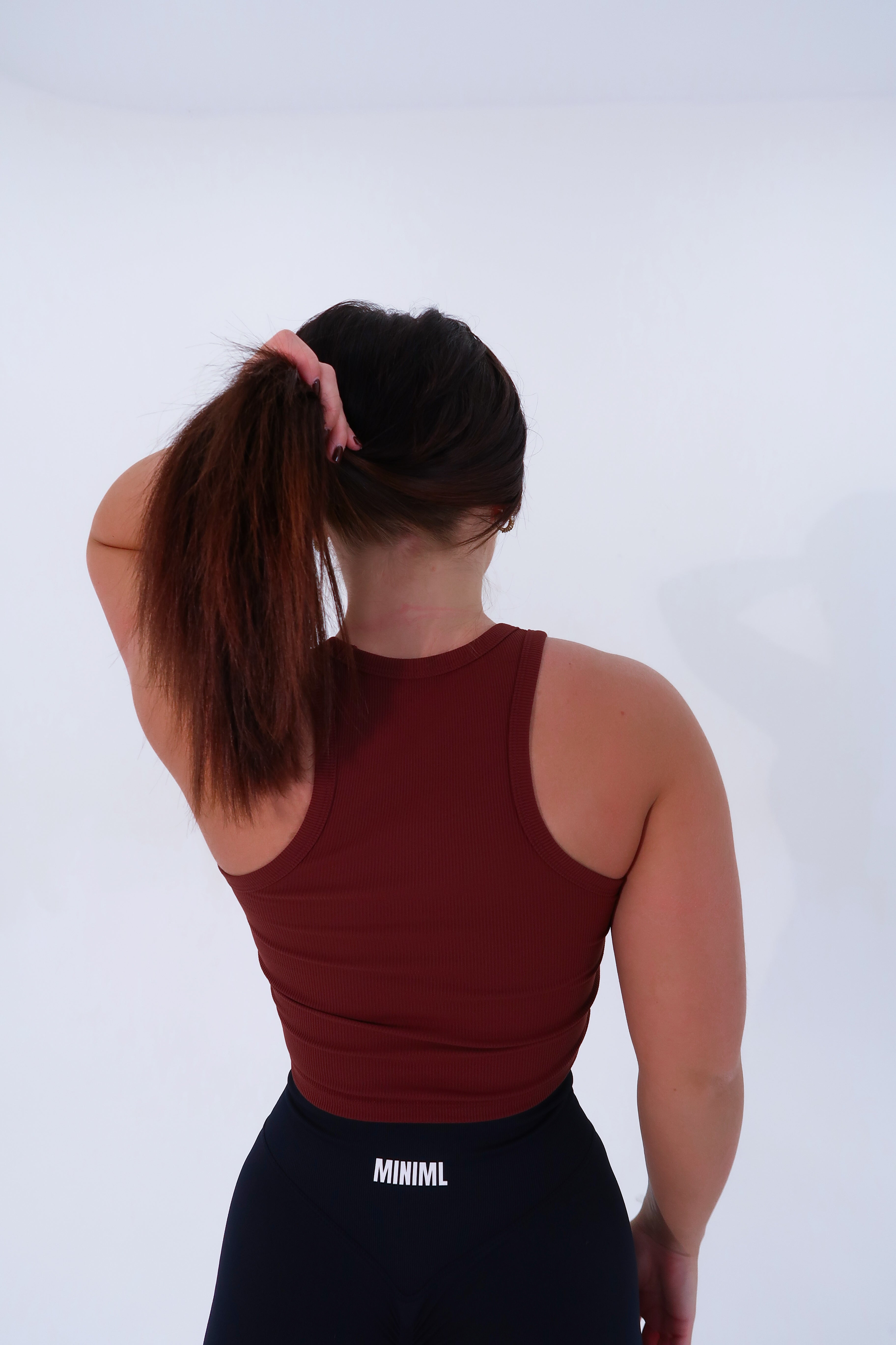 Midi Ribbed Tank - Wine