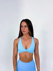 Twist Crop - Baby Blue