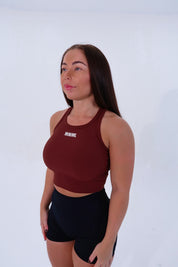 Midi Ribbed Tank - Wine