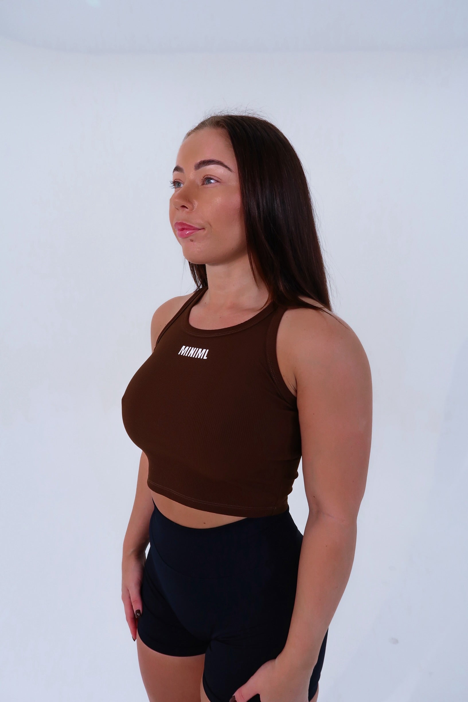 Midi Ribbed Tank - Chocolate