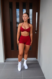 Core Scrunch Short - Dark Red