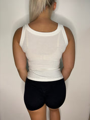 Ribbed Tank - White