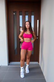 V Back Scrunch Short - Pink