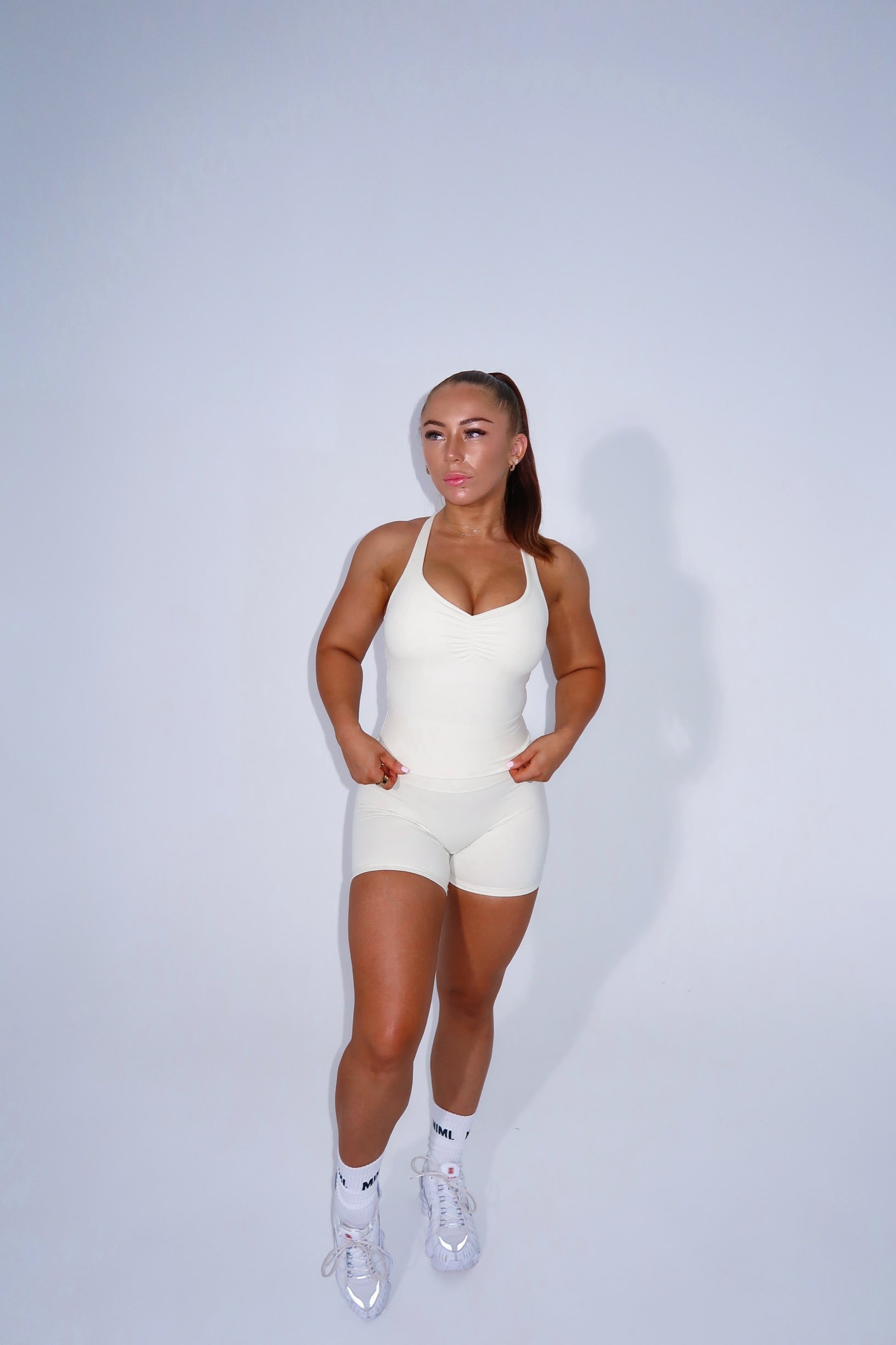 Essentials Non Scrunch Bike shorts - Vanilla