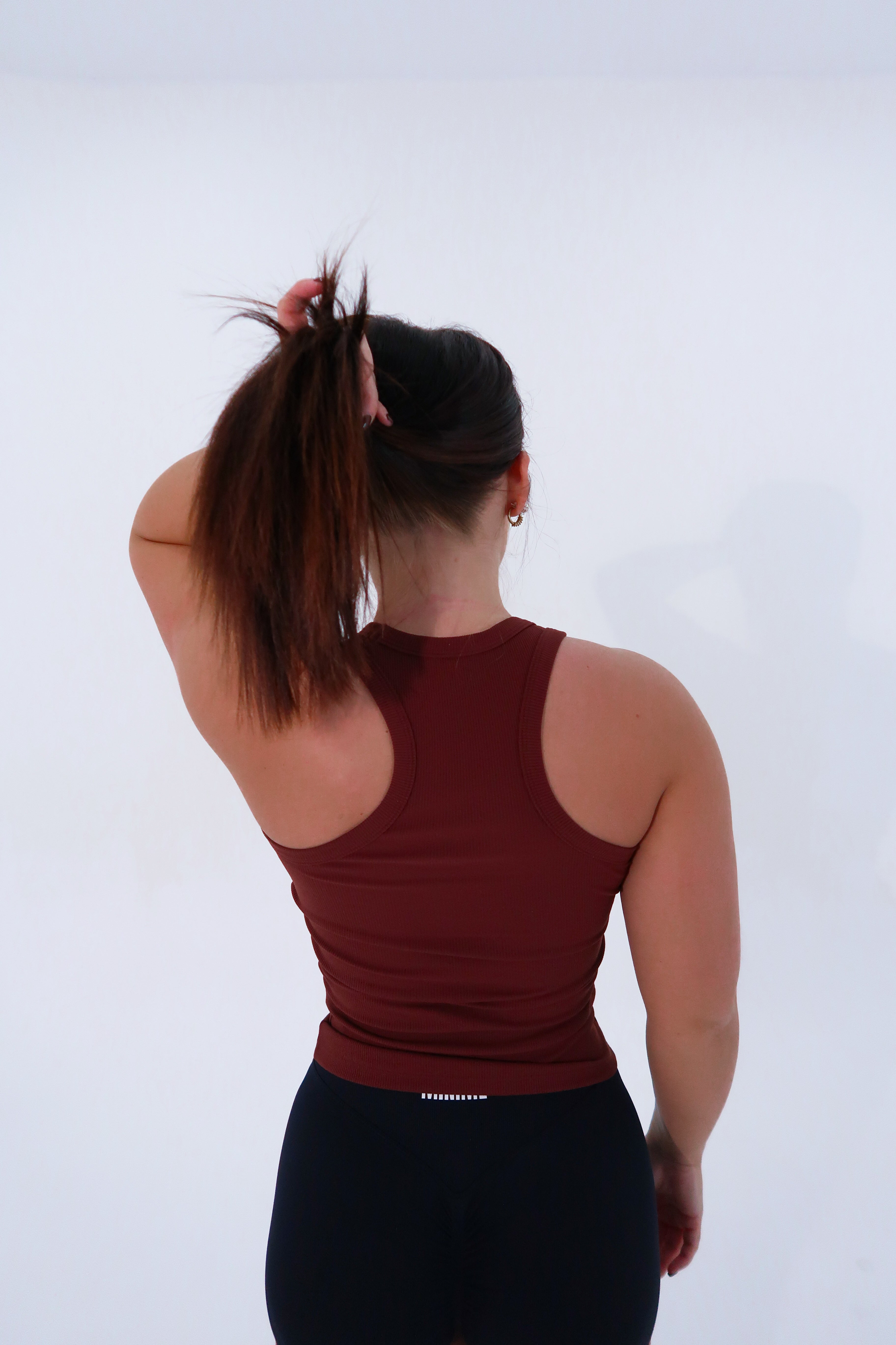 Full Length Ribbed Tank - Wine