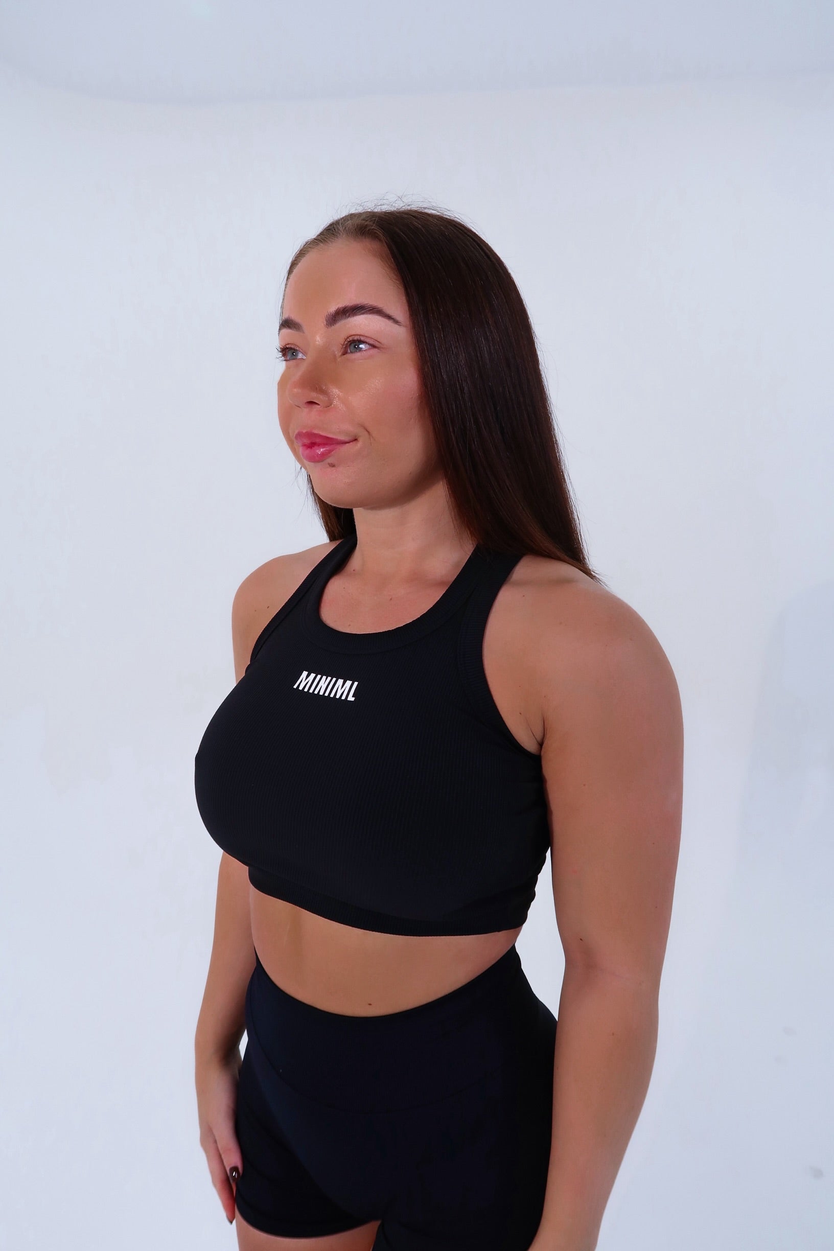 Mini Ribbed Tank - Black