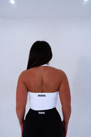Essentials Scoop Halter Tank - White