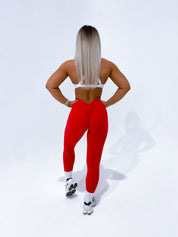 Chloe V Back Scrunch Tight - Red