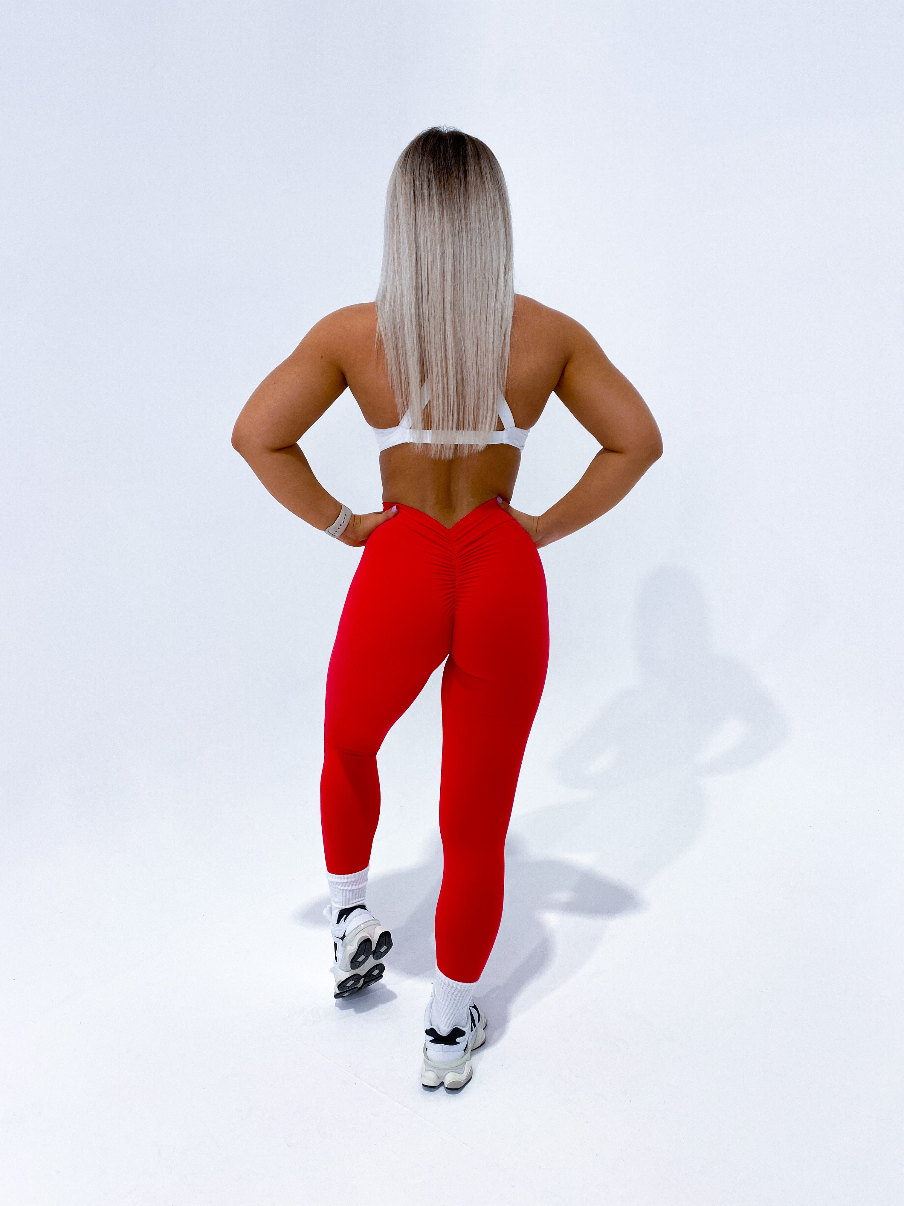 Chloe V Back Scrunch Tight - Red