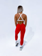 Chloe V Back Scrunch Tight - Red